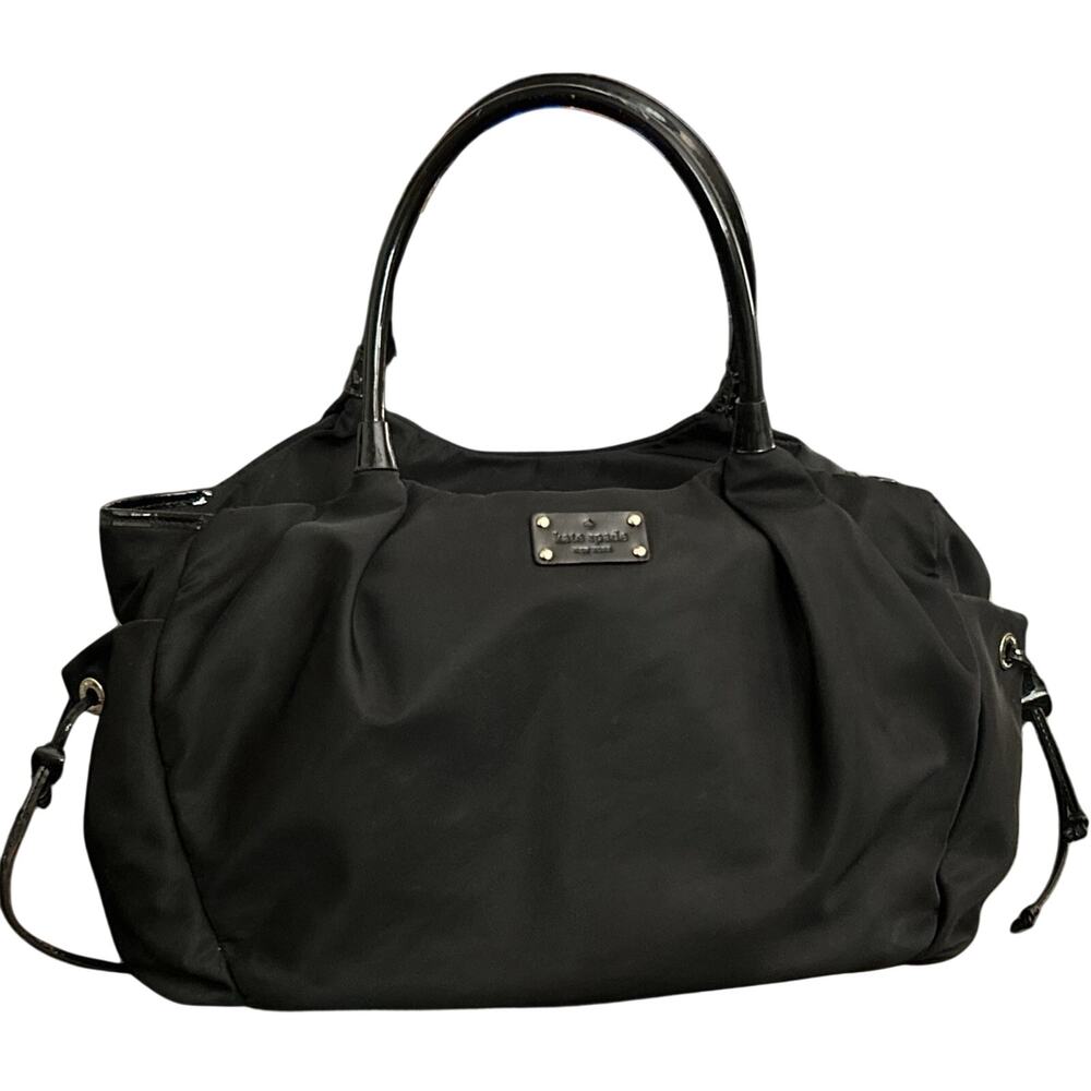 Kate Spade New York Nylon Weekender Travel Diaper Bag Tote Black